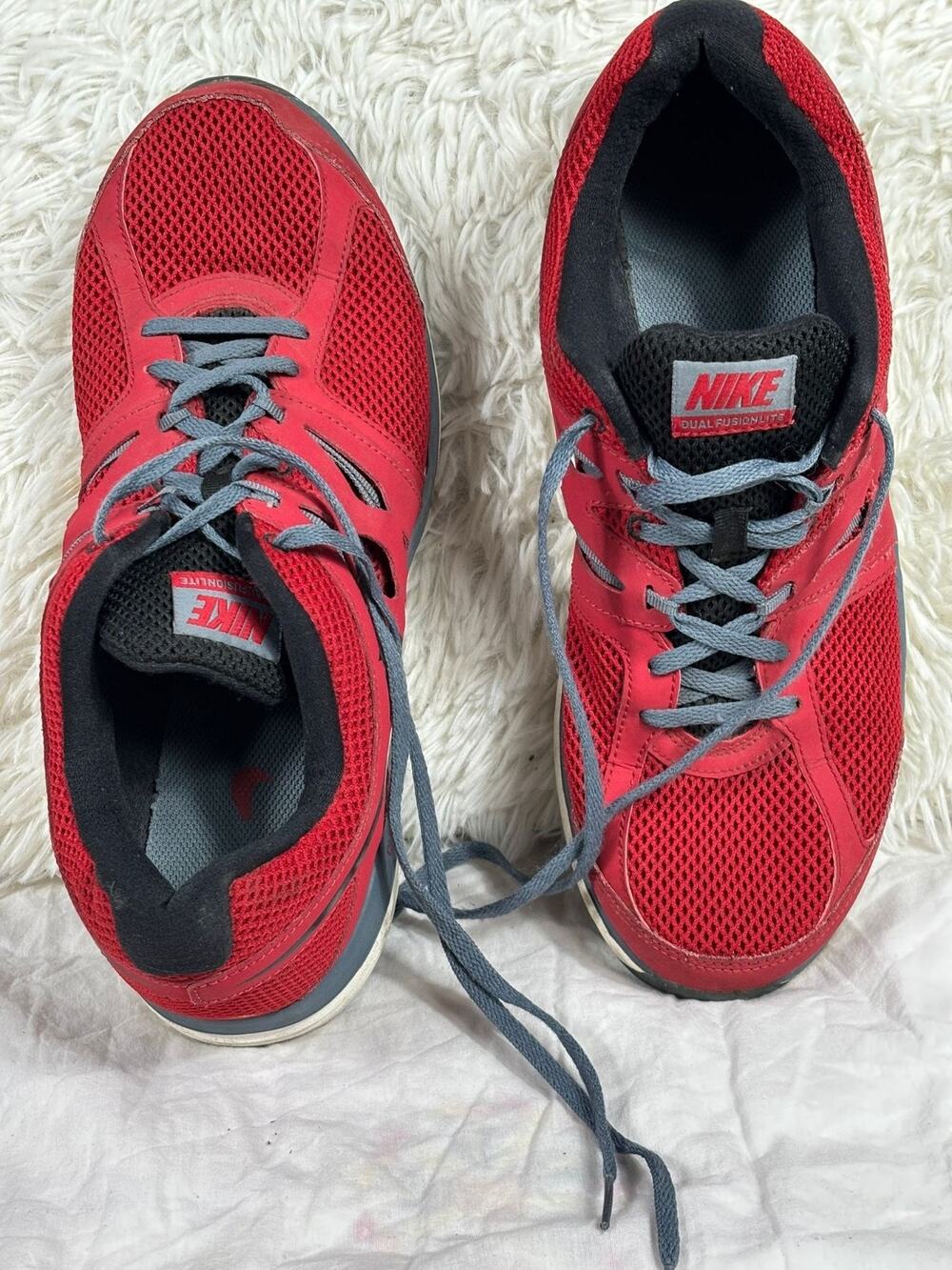 NIKE Dual Fusion Lace Up Running Athletic Shoes Sneakers 599513-600 Men's Sz 11